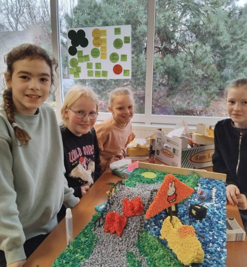 Proppenwagen in aanbouw